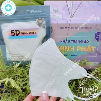 [CHÍNH HÃNG ĐỦ 10 MÀU] Khẩu Trang 5D THỊNH PHÁT 3 Lớp Vải Không Dệt Kháng Khuẩn Lọc Bụi Mịn Tia UV