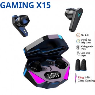 Tai Nghe Gaming X15 Bluetooth 5.1 Không Dây Giảm Tiếng Ồn Cảm Ứng Điều Khiển Vân Tay Âm Thanh Tốt