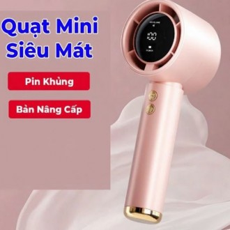 Quạt mini cầm tay M2 5000mAh di động có thể sạc gió mạnh 100 tốc độ turbo phản lực màn hình hiển thị pin