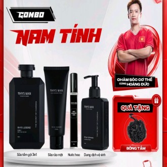 Quà Tặng cho bạn trai, người yêu, chồng - gồm Sữa tắm gội nam 3in1 350ml & Sữa rửa mặt nam 100ml & Dung dịch vệ sinh nam 120ml -&Nước hoa 10ml
